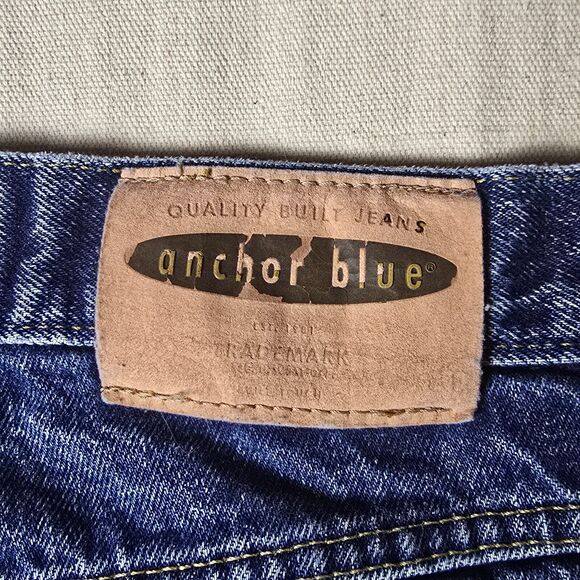 VINTAGE Anchor Blue Baggy Men Jeans 40x30 Blue Denim Skateboard Street Wear‎ Y2K - Picture 11 of 16